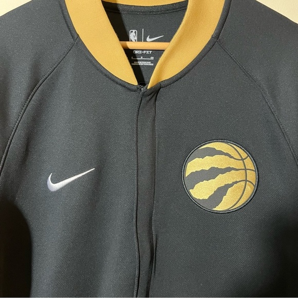 NIKE Toronto Raptors City Edition Dri-Fit Black and Gold Zip Up Mens SP - Picture 3 of 13